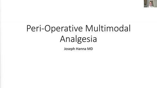 Peri Operative Multimodal Analgesia