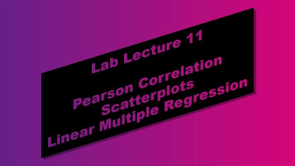 Stats Lab Lecture 11 Correlation Regression