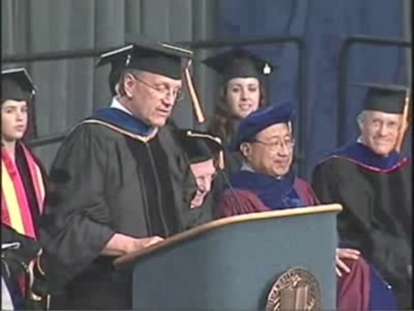 2009 - Chancellor Larry Vanderhoef Speaks at the College of Letters and Science Commencement Ceremony
