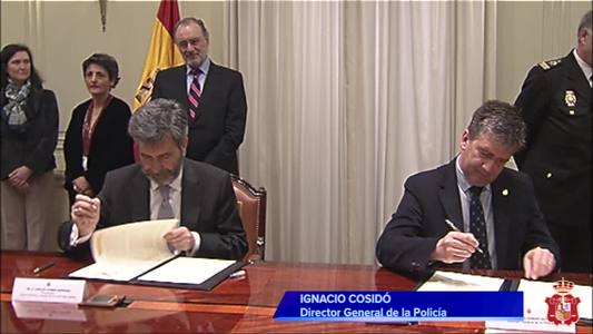 Vídeo de la firma del Convenio de formación entre el CGPJ y el Ministerio del Interior