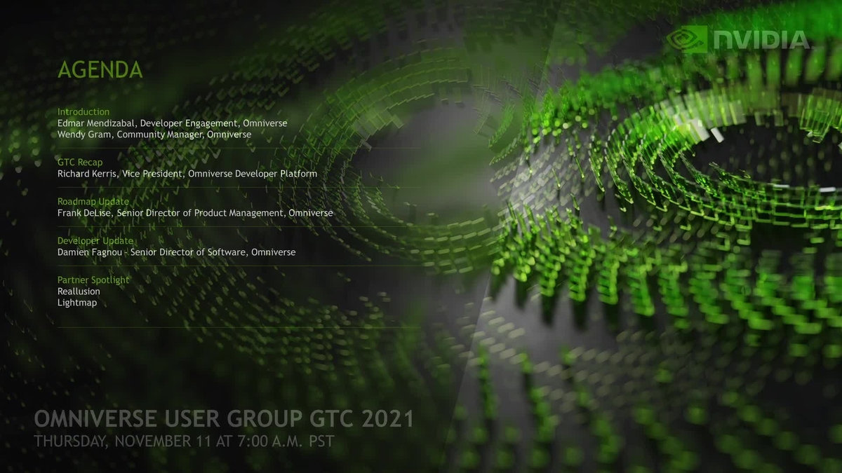 Nvidia Omniverse User Group Gtc Digital November Nvidia On Demand