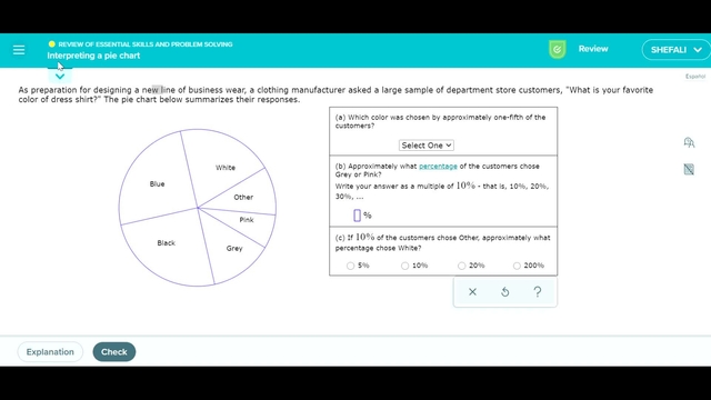 Interpreting A Pie Chart