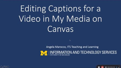 Thumbnail for Edit Captions for a Video In My Media On Canvas