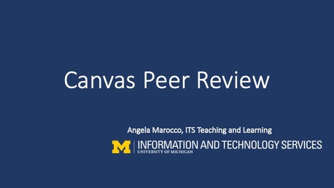 Thumbnail for entry Canvas Peer Review