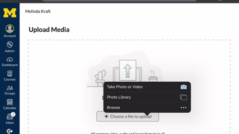 Thumbnail for entry How to Upload a Video from iOS to Canvas