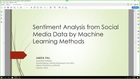 Thumbnail for Dr. Amita Pal -  Seminar Series - May 1st 2019