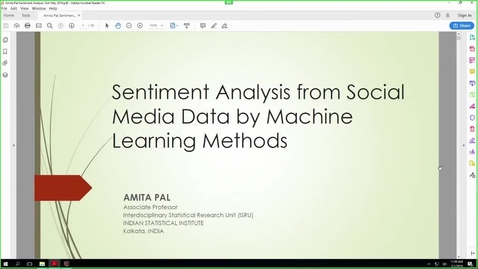 Thumbnail for entry Dr. Amita Pal -  Seminar Series - May 1st 2019