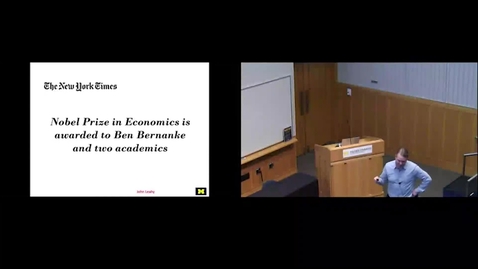 Thumbnail for entry 2022 Nobel - ECONOMICS-  John Leahy - December 9, 2022