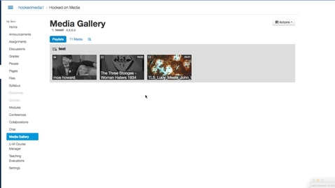 Thumbnail for entry Publish Media Gallery Playlist in a Canvas Module
