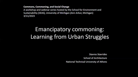 Thumbnail for entry Emancipatory commoning