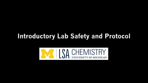 Thumbnail for entry Introductory Chemistry Lab  Safety 
