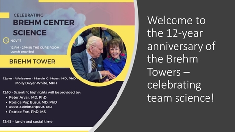 Thumbnail for Brehm Tower 12th Anniversary Celebration