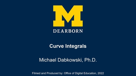 Thumbnail for Curve Integrals