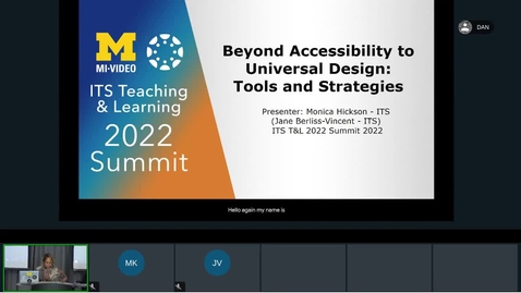 Thumbnail for entry Beyond Accessibility to Universal Design: Tools and Strategy