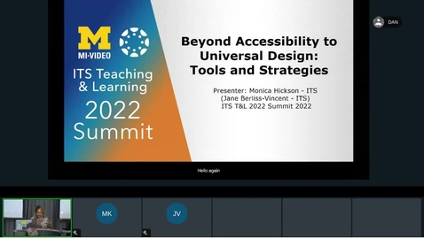 Thumbnail for Beyond Accessibility to Universal Design: Tools and Strategy