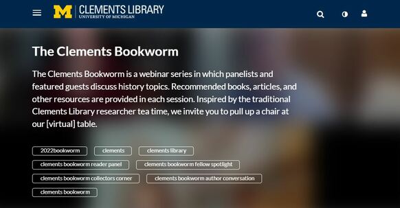 Screenshot of Clements library channel page