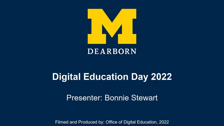 Thumbnail for channel UM-Dearborn Digital Education Day
