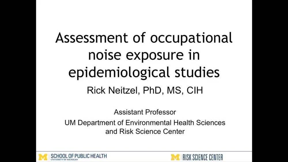 Assessment Of Occupational Noise Exposure In Epidemiological Studies
