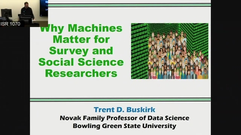 Thumbnail for entry Trent Buskirk - Seminar Series - October 23rd 2019