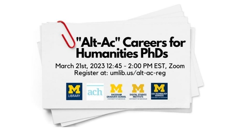 Thumbnail for entry 'Alt-Ac' Careers for Humanities PhDs