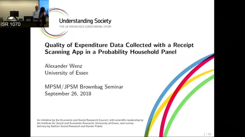 Thumbnail for JPSM/MPSM Seminar Series - Alexander Wenz - September 26th 2018