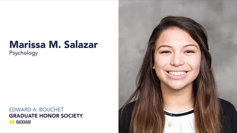 Thumbnail for 2021 Bouchet Inductee Marissa M. Salazar: 3-Minute Thesis