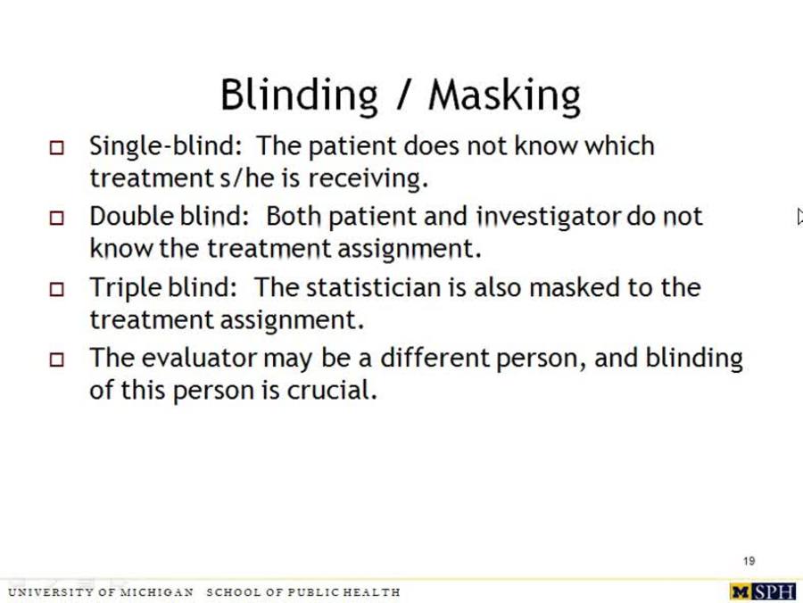 Single, Double & Triple Blind Study