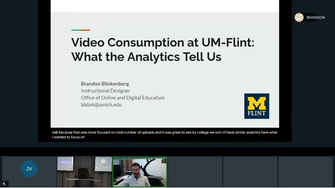 Thumbnail for entry Video Consumption at UM-Flint: What the Analytics Tell Us
