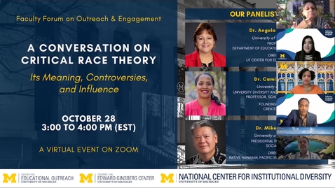 Thumbnail for entry Faculty Forum - Oct 2021 - A Conversation on Critical Race Theory: Its Meaning, Controversies, and Influence