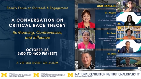 Thumbnail for Faculty Forum - Oct 2021 - A Conversation on Critical Race Theory: Its Meaning, Controversies, and Influence