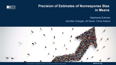 Thumbnail for Stephanie Eckman - Seminar Series - November 4, 2020