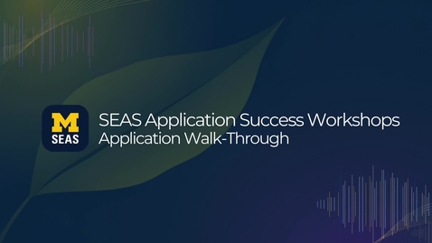 Thumbnail for Application Walk-Through