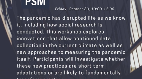 Thumbnail for entry Third Annual Likert Workshop - Surveys in the Era of the Pandemic and Beyond. October 30, 2020