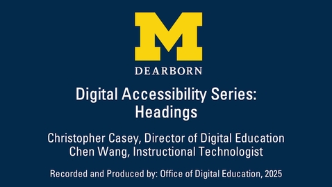 Thumbnail for Digital Accessibility - Headings 2025-06-17