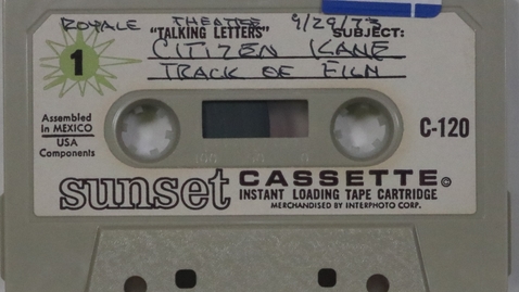 Thumbnail for Royale Theatre, Citizen Kane; track of film,  September 29, 1973, Side A