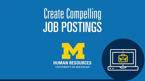 Thumbnail for entry Tips for writing compelling job postings
