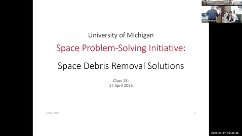 Thumbnail for Michigan Space Debris Removal Solutions Forum 2025