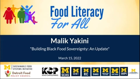 Thumbnail for entry Building Black Food Sovereignty: An Update