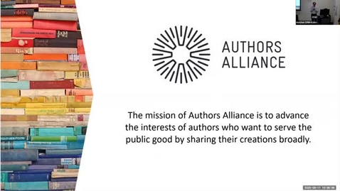 Thumbnail for What is the Authors Alliance? And what is it working on?