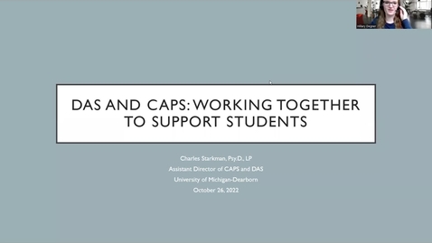 Thumbnail for entry DAS and CAPS - Working Together to Support Students