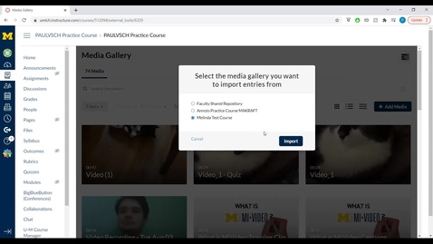 Thumbnail for How to Import a Media Gallery from Another Course