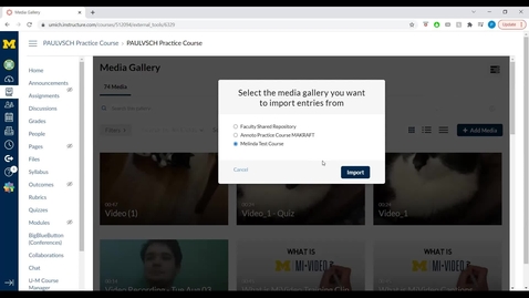 Thumbnail for entry How to Import a Media Gallery from Another Course