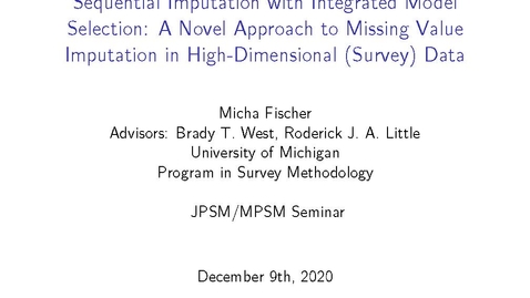Thumbnail for Micha Fischer - Seminar Series - December 9, 2020