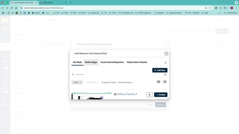 Thumbnail for Publish Media in Canvas: Link to media in a Module Item