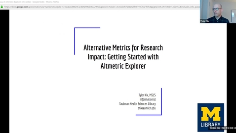 Thumbnail for Alternative Metrics For Research Impact: Getting Started With Altmetric Explorer (Health Sciences)