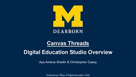 Thumbnail for Canvas Threads - Digital Education Studio Overview
