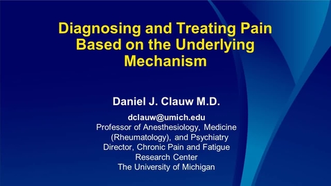 Thumbnail for Diagnosing and Treating Pain Based on the Underlying Mechanism