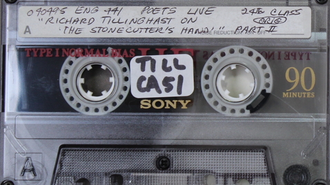 Thumbnail for Poets Live, 24th Class, &quot;Richard Tillinghast on 'The Stonecutter's Hand,'&quot; part II, 1995, Side A
