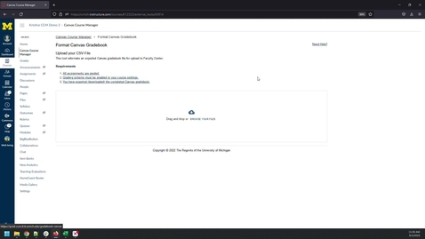 Thumbnail for entry Format Canvas Gradebook using Canvas Course Manager (CCM)