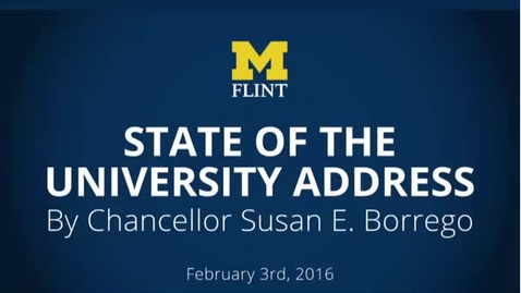 Thumbnail for entry State of the University 2016
